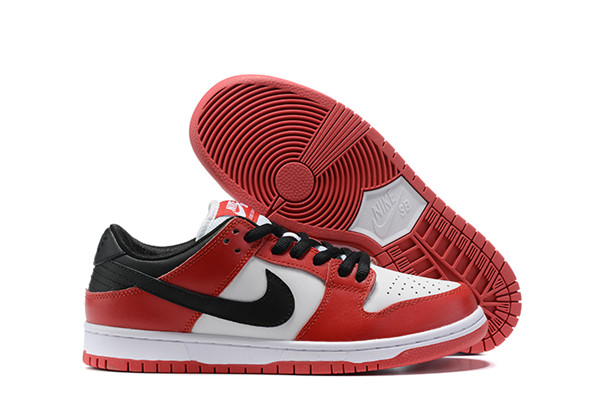 Women's Dunk Low SB Red/White Shoes 0111